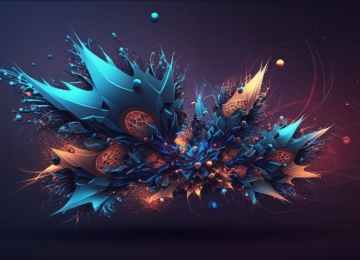 艺术 五颜六色 抽象 插图 极简主义 简单的背景 4K壁纸  4579x2616