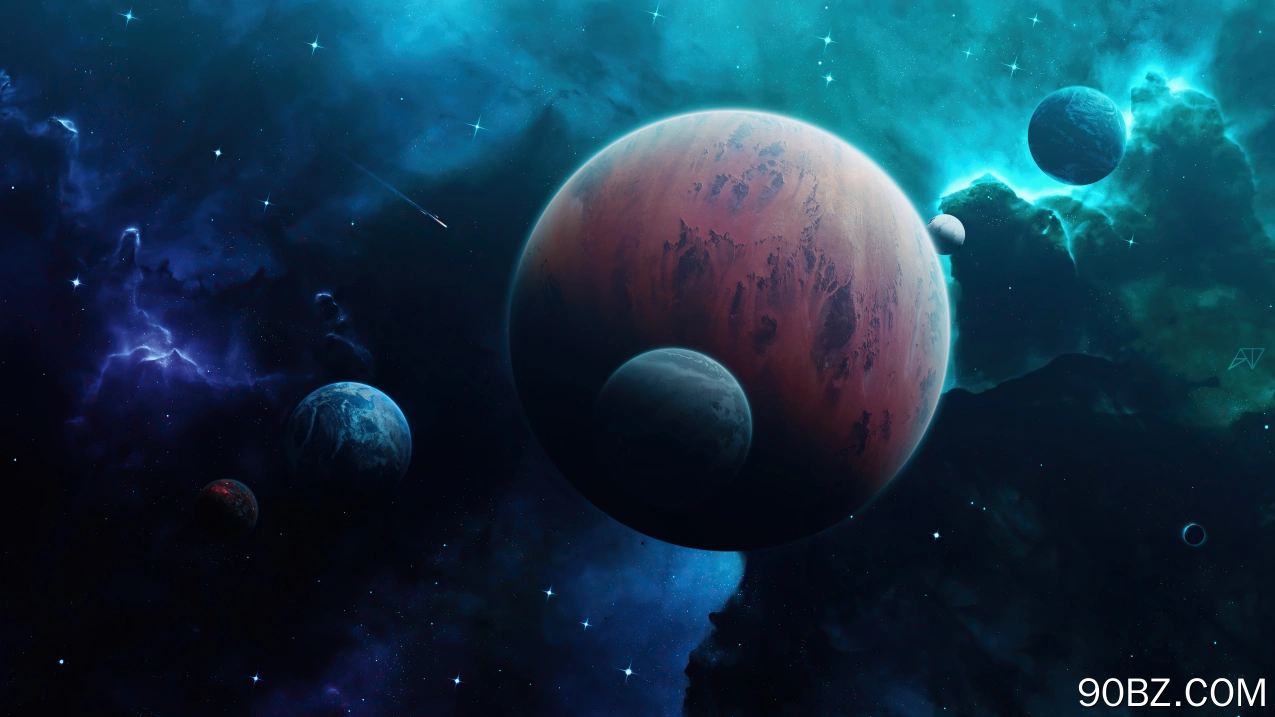 科幻 行星 太空 恒星 AI艺术 彗星 4K壁纸