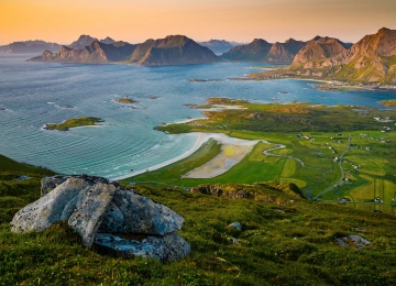 自然 风景 海洋 田野 海滩 海浪 山脉  4K壁纸  3840x2160