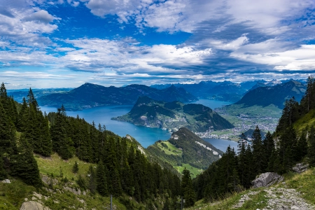 瑞士 山脉 自然 全景 风景  电脑壁纸 4K壁纸 7360x4912