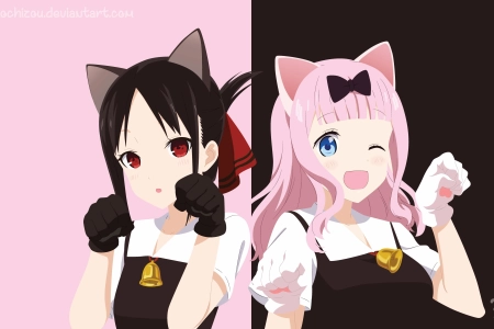 爱就是战争 动漫女孩 动漫 铃铛 兽耳 卡谷新宫 藤原千香  4K壁纸 3840x2160