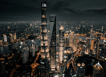 城市 夜晚 灯光 摩天大楼 建筑 景观 上海  电脑壁纸 4K壁纸  3840x2400