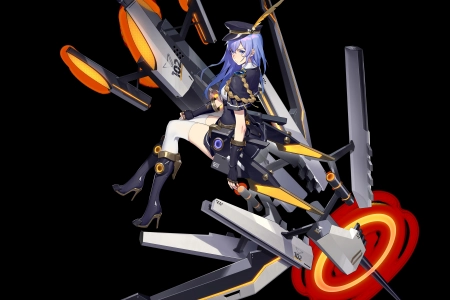 动画女孩 黑色背景 简单背景 帽子 透明背景 手机壁纸 4K壁纸 6000x6609