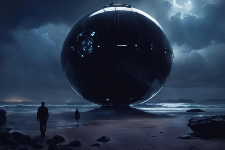 胶囊 科幻 黑暗 球体 电脑壁纸 4K壁纸 3840x2160