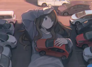 黑发 长发 动漫 女孩 棕色眼睛 4K壁纸  5120x3200