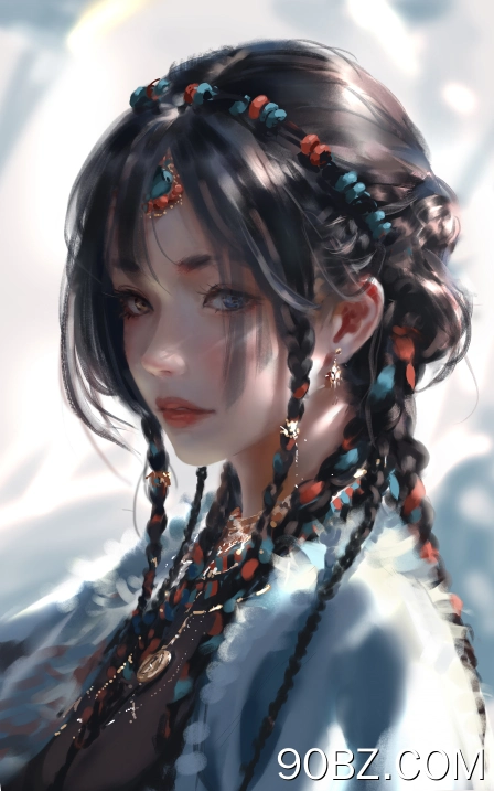 幻想女孩 辫子 鬼剑士 AI艺术 肖像显示 手机壁纸 4K壁纸