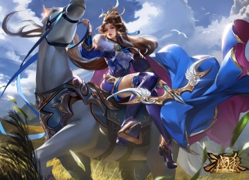 游戏CG 角色 三国杀 女孩 游戏CG艺术 马 动物  电脑壁纸 4K壁纸  4011x2828
