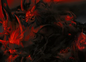 传奇 奇幻艺术 艺术 对马之魂 鬼怪 面具 4K壁纸  3840x2160