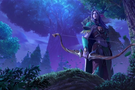 电子游戏 角色 魔兽争霸 暴雪娱乐 暗夜精灵 兽耳  电脑壁纸 4K壁纸 4256x2160