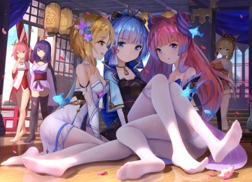 女性团体 动漫 动漫女孩 原神 电脑壁纸 4K壁纸  4093x2894