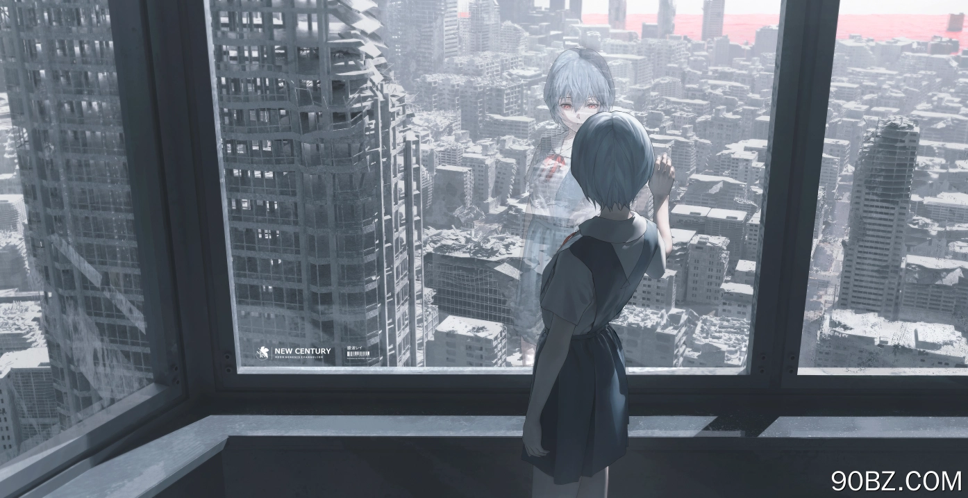 废墟 动漫女孩 霓虹创世纪福音  电脑壁纸 4K壁纸