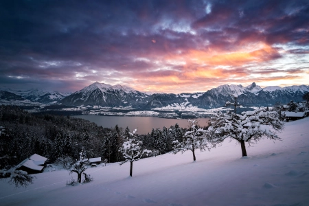 自然 冬天 山脉 寒冷 风景 雪峰 雪山 4K壁纸 3840x2160