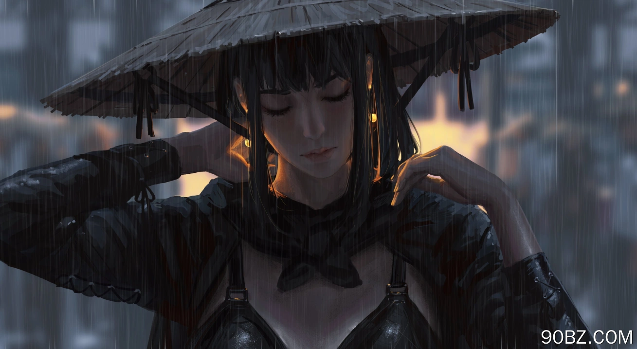 女战士 原创人物 齐肩发 奇幻战士 黑发 动漫女孩  电脑壁纸 4K壁纸