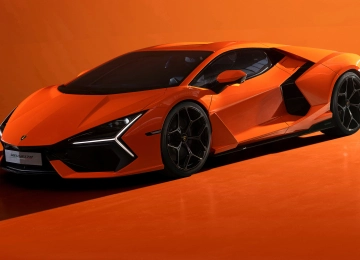 兰博基尼 汽车 橙色 车辆 跑车 极简主义 简单背景  电脑壁纸 4K壁纸  3840x2160
