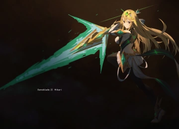 幻想女孩 长发 金发 动漫女孩 剑 游戏CG 4K壁纸  5253x3000