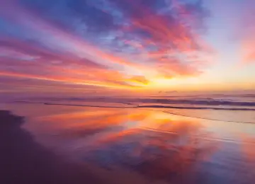 海滩 日出 云 景观 自然  电脑壁纸 4K壁纸  3840x2160