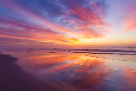 海滩 日出 云 景观 自然  电脑壁纸 4K壁纸 3840x2160