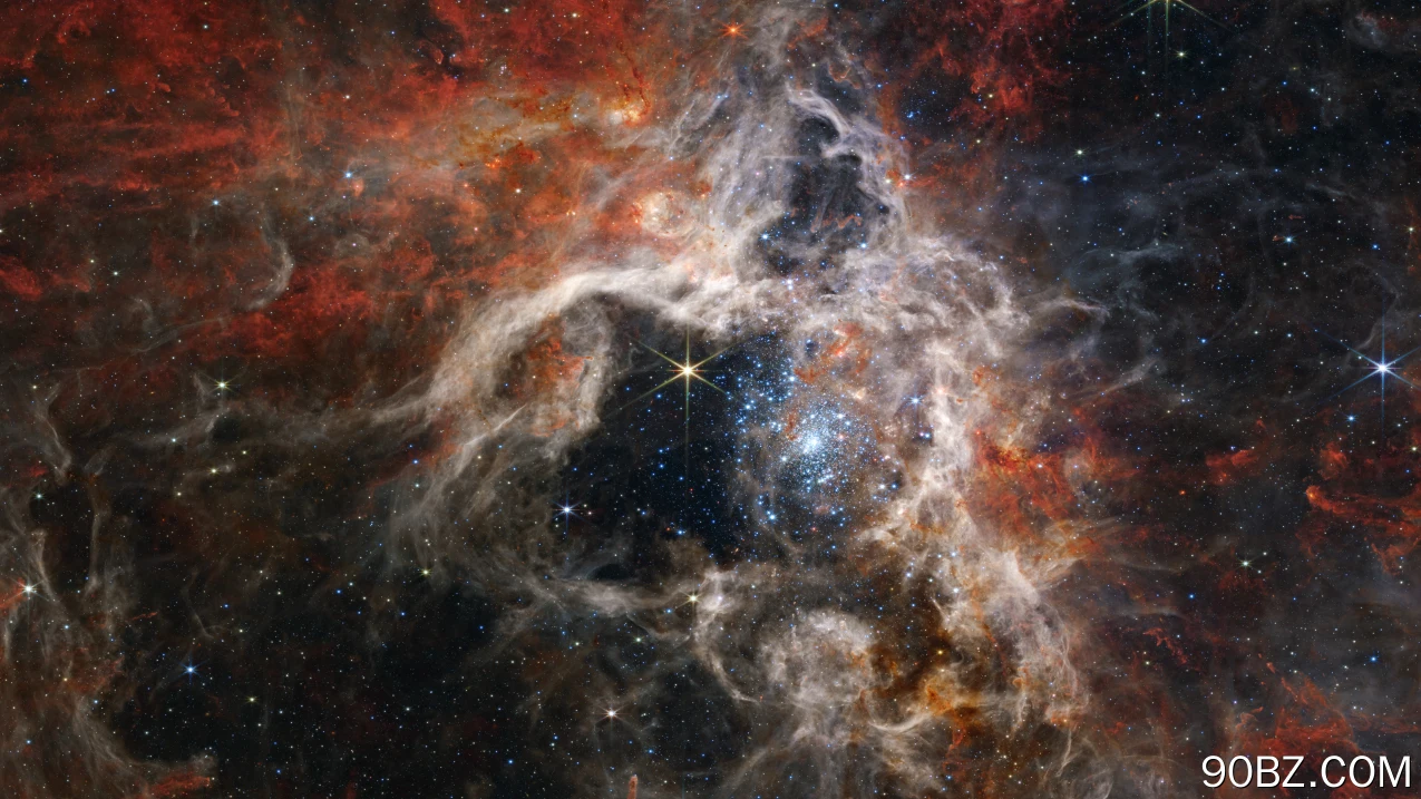 太空 望远镜 科学 红外 太空 恒星 狼蛛 星云  电脑壁纸 4K壁纸