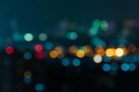 城市 夜晚 模糊 灯光 治愈 简洁 电脑壁纸 4K壁纸 6000x4000
