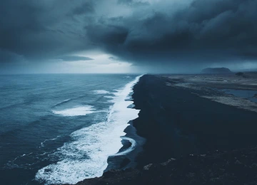 摄影 自然 海滩 海滨 云 阴郁 电脑壁纸 4K壁纸  4096x2728
