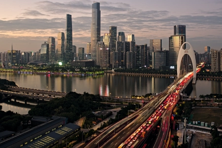 中国 城市 风貌 滨水 建筑 夜景 电脑壁纸 4K壁纸 5733x2866