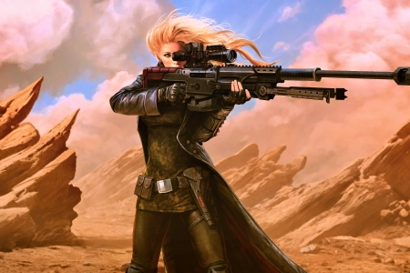 枪 科幻 小说 AI艺术 概念艺术 奇幻艺术 未来主义 狙击枪 步枪 4K壁纸 3840x2160