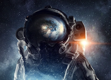 宇航员 太空 星星 伽利 行星 太空艺术 AI艺术 4K壁纸  3840x2400