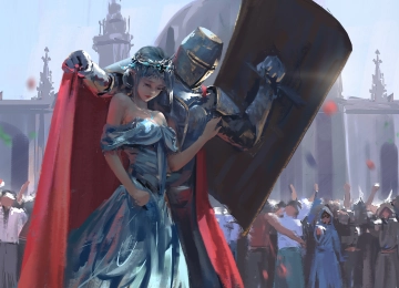奇幻女孩 骑士 AI艺术 幽灵之刃  电脑壁纸 4K壁纸  6034x3373