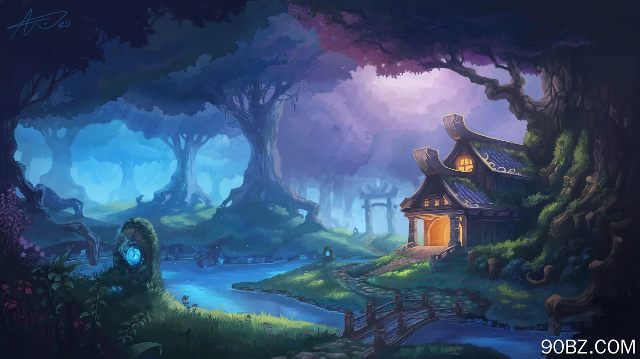 风景 AI艺术 森林 魔兽世界 魔兽  电脑壁纸 4K壁纸