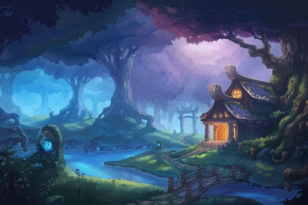 风景 AI艺术 森林 魔兽世界 魔兽  电脑壁纸 4K壁纸 3840x2160