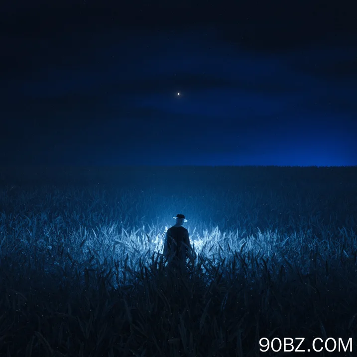 数字艺术 夜 农场 蓝光 田野 地平线 手机壁纸 4K壁纸