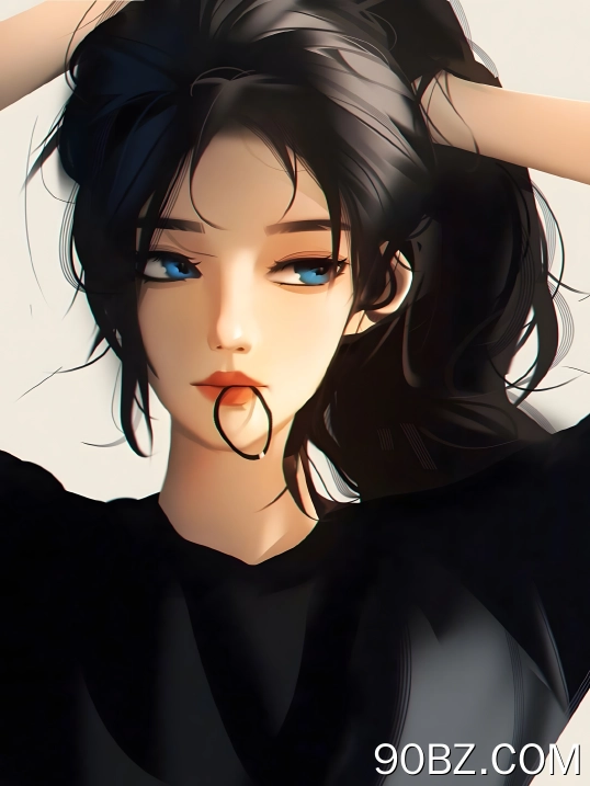 蓝眼睛 动漫 动漫女孩 黑发 手机壁纸 4K壁纸