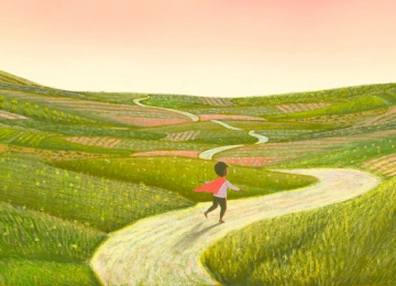 儿童 冒险家 幸福 概念艺术 插图 雄心 自由 希望 超级英雄 绘画  电脑壁纸 4K壁纸 电脑壁纸 4K壁纸  5000x2777