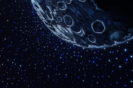 AI艺术 插图 星星 月亮 空间 空间艺术 视界 卫星 4K壁纸 3840x2160