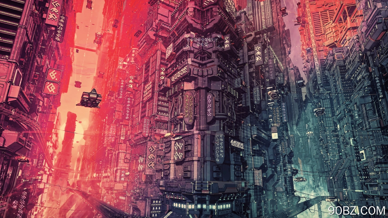  赛博朋克 未来主义 奇幻艺术 粉丝艺术 宇宙飞船 电脑壁纸 4K壁纸