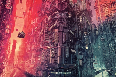  赛博朋克 未来主义 奇幻艺术 粉丝艺术 宇宙飞船 电脑壁纸 4K壁纸 3840x2160