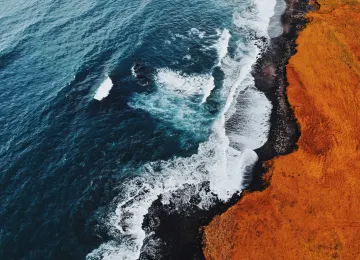自然 水域 鸟瞰 海岸 大海 波浪  电脑壁纸 4K壁纸  5472x3648
