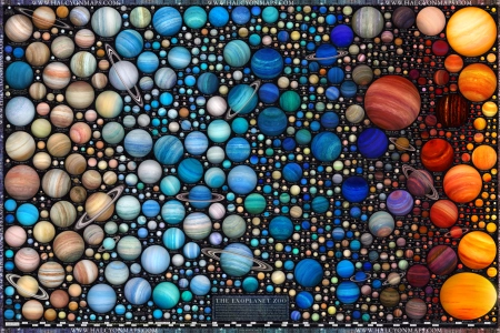 天文 图表 宇宙 彩色 地球 行星 空间 科学 行星环 4K壁纸 7100x4686