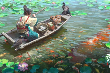 动漫女孩 AI艺术 鸟 动物 鱼 水 花 电脑壁纸 4K壁纸 4000x2253