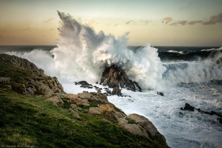 海 岩石 波浪 地平线 水 海岸 自然 电脑壁纸 4K壁纸 3840x2160