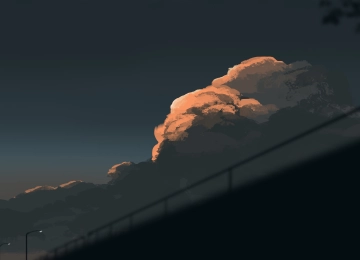 纤云逐日  5640x2400