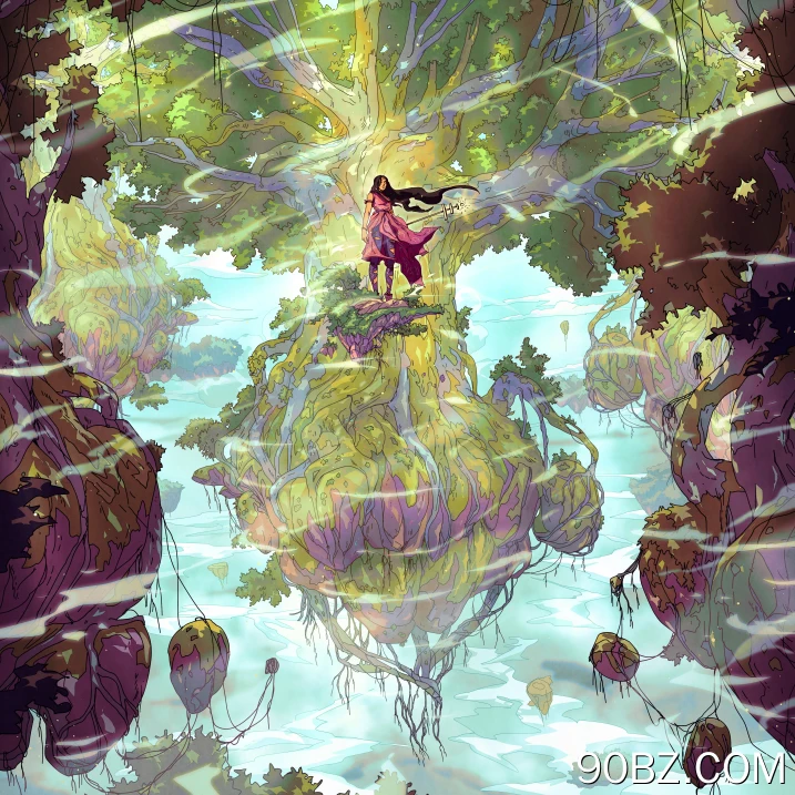 幻境绮丽：暗发长逸女精灵与自然共鸣