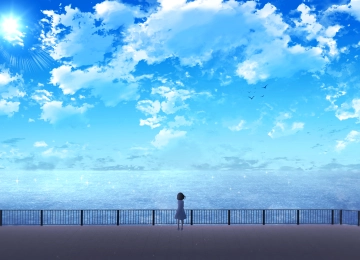 动漫 AI艺术 风景 天空 云  4K壁纸  3840x2160