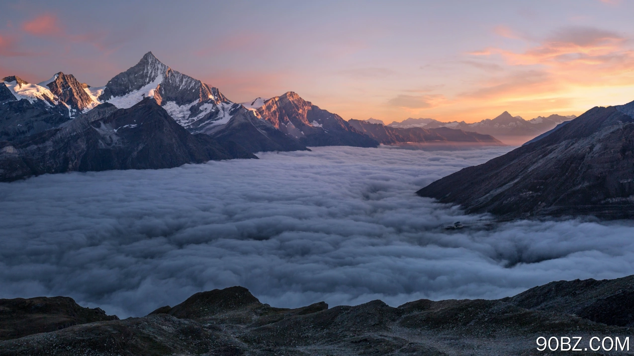 多山的地貌,山脉,冬天,冰川地貌,高地,壁纸,3840x2160