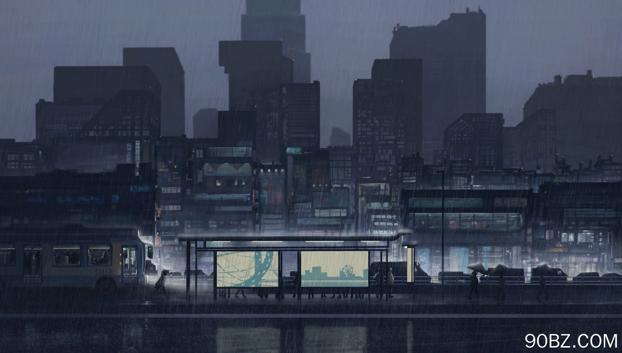 雨夜街景