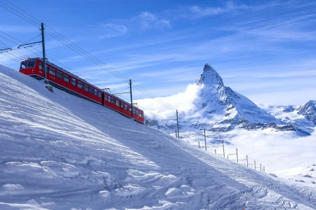  阿尔卑斯山 雪 山脉 马特宏峰 风景 云 冬天 自然  电脑壁纸 4K壁纸 3840x2160