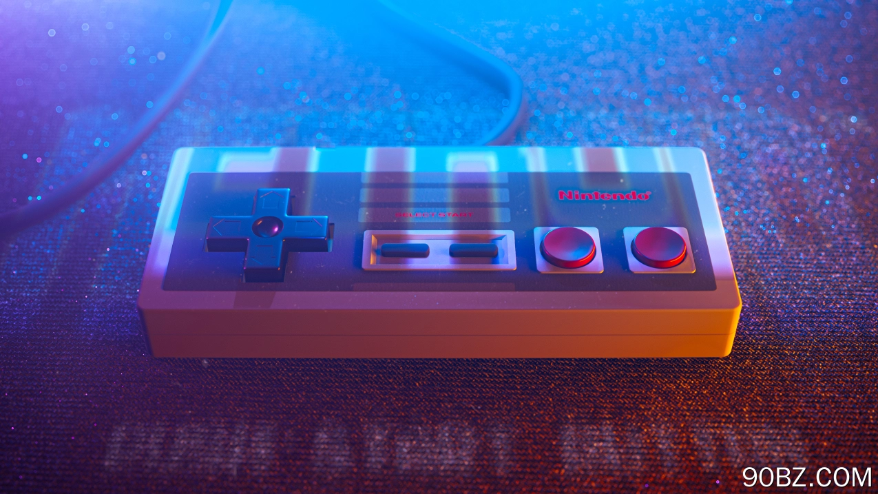任天堂 控制器 复古 AI艺术 青色 娱乐 游戏CG 4K壁纸