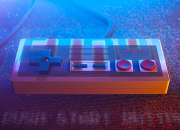 任天堂 控制器 复古 AI艺术 青色 娱乐 游戏CG 4K壁纸  3840x2160