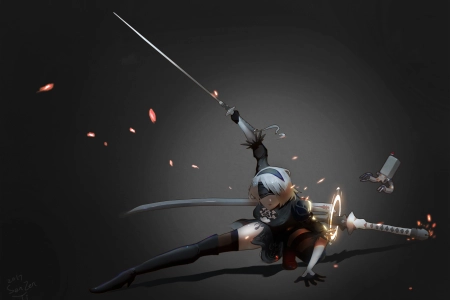 尼尔 机械纪元 片断  4K壁纸 4271x2987