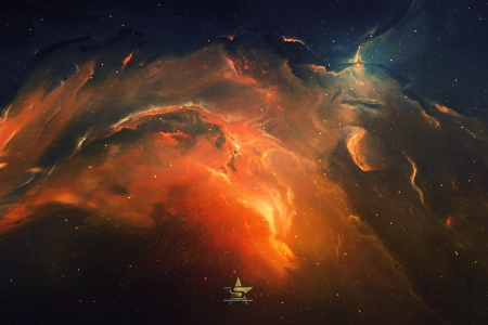 恒星 宇宙 太空 逃逸 星云 太空艺术 AI艺术 徽标 4K壁纸 3840x2160